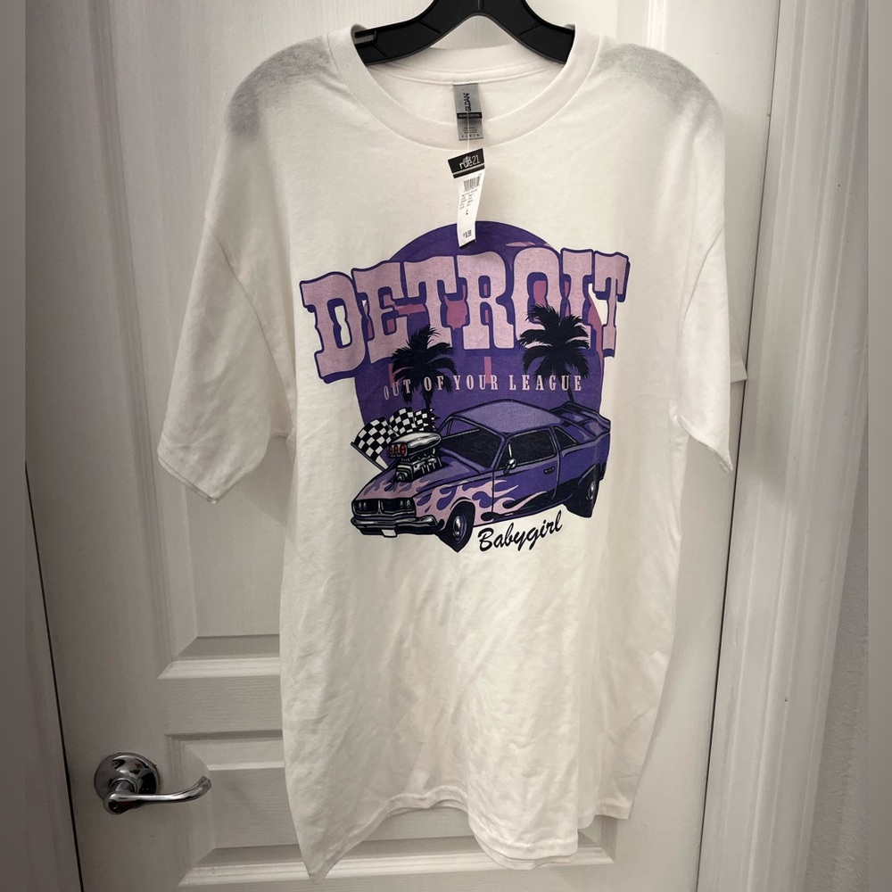 Purple Detroit Graphic Tee